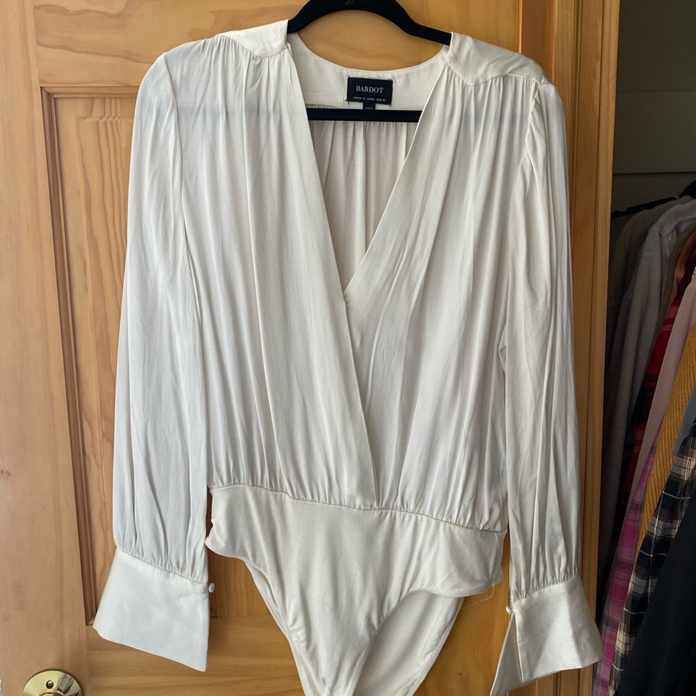 White Bardot Bodysuit